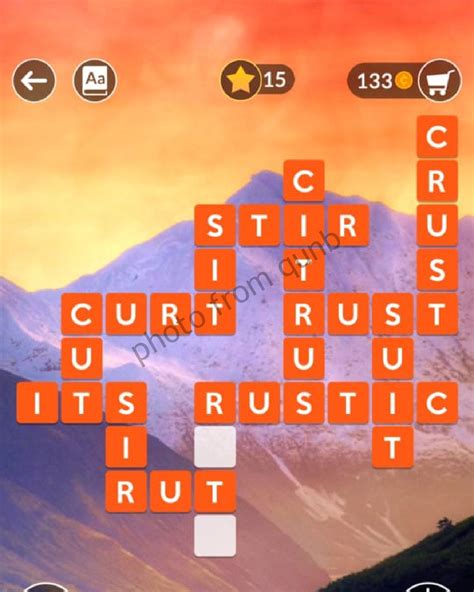 Wordscapes Level 164, Wind 4 .